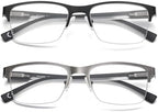 Reading Glasses Men Photochromic Lens Blue Light Readers Wide Metal Half Frame Style Sun Tinted Eyewear PT2002