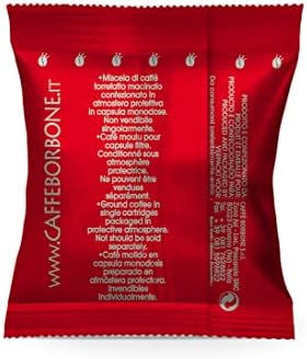 Caffè Borbone Compatible Lavazza Espresso Point 100 Coffee Pods, Red Blend, Creamy Espresso with Deliciously Persistent Flavor, Roasted and Freshly Packaged in Italy