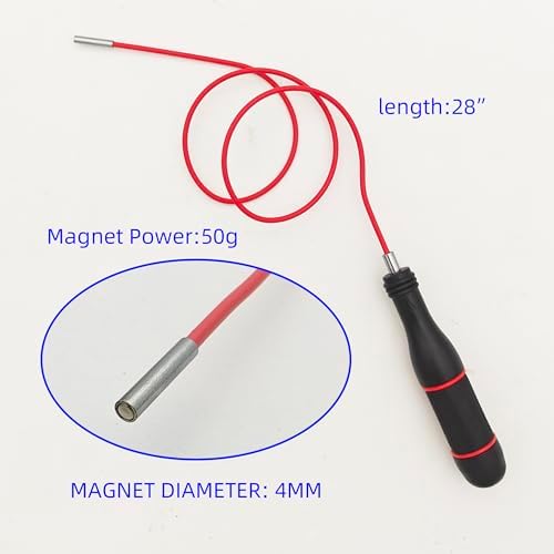 GUTIMORE Flexible Magnetic Pickup Tool set, 50g(4mm)&500g(6.5mm), 28" Flexible Magnet Grabber for Hard to Reach Keys,Bolts,Nuts and Screws