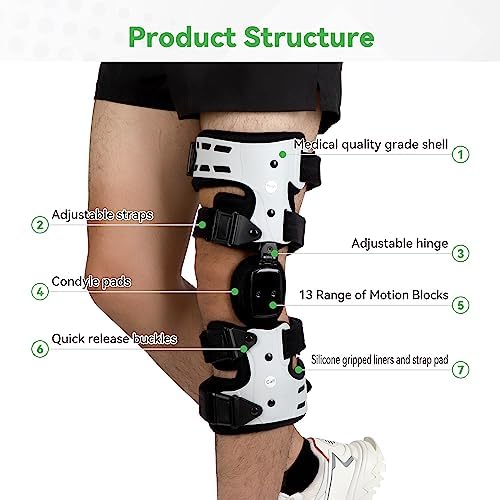 Orthomen Unloader Knee Brace for Medial Knee Pain, Osteoarthritis, Premium OA Knee Brace Support for Cartilage Defect Repair, Avascular Necrosis, Tibial Plateau Fracture Inside Left