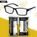 voltX 'VISION' Safety Readers, Full Lens Magnified Reading Safety Glasses (+1.5 Dioptre, Clear lens) ANSI Z87.1+ & CE EN166F - Anti fog coated UV400 lens