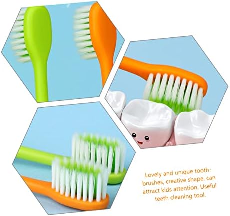 Cartoon Carrot Toothbrush Set 4 pcs Soft Bristle Kids Toothbrushes for Toddlers for Training and Teething Suitable for Boys and Girls