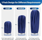 Ice Bags for Injuries Reusable: Ohuhu 3 Packs Ice Cold Packs Ice Bag Hot Water Hot & Cold Therapy Pain Relief for Knee Leg Injury No-Leak Breathable Waterproof Ice Bags 3 Sizes 6"/9"/11", Blue