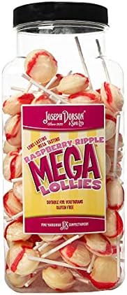 Joseph Dobson Mega Lolly Raspberry Ripple Ice Cream Jar Of 90 Lollies