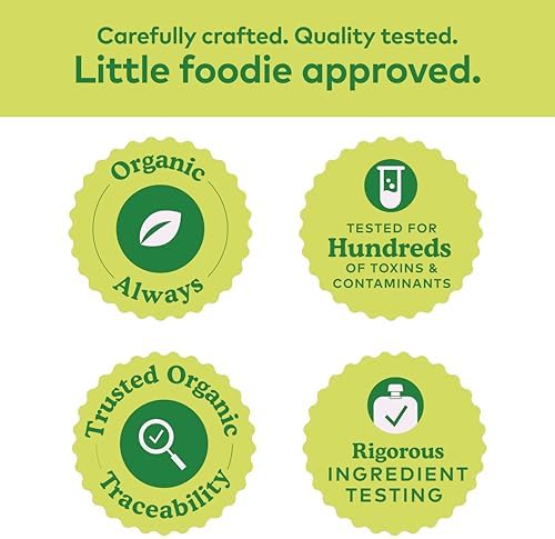 Plum Organics Mighty 4 Organic Toddler Food - Pear, Black Bean, Cherry, Blackberry, Strawberry, Oat, and Spinach - 4 oz Pouch (Pack of 6) - Organic Fruit and Vegetable Toddler Food Pouch