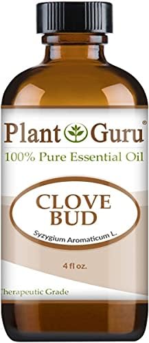 Clove Bud Essential Oil 4 oz 100% Pure Undiluted Therapeutic Grade for Aromatherapy Diffuser, Natural Remedies for Skin, Body, Hair. Great for DIY Candle and Soap Making.