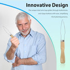 2pcs Button Hook Assist Device with Easy-Grip Wooden Handle for Shirts, Coats, Dresses - Ideal Button Aids for Arthritis & Limited Dexterity