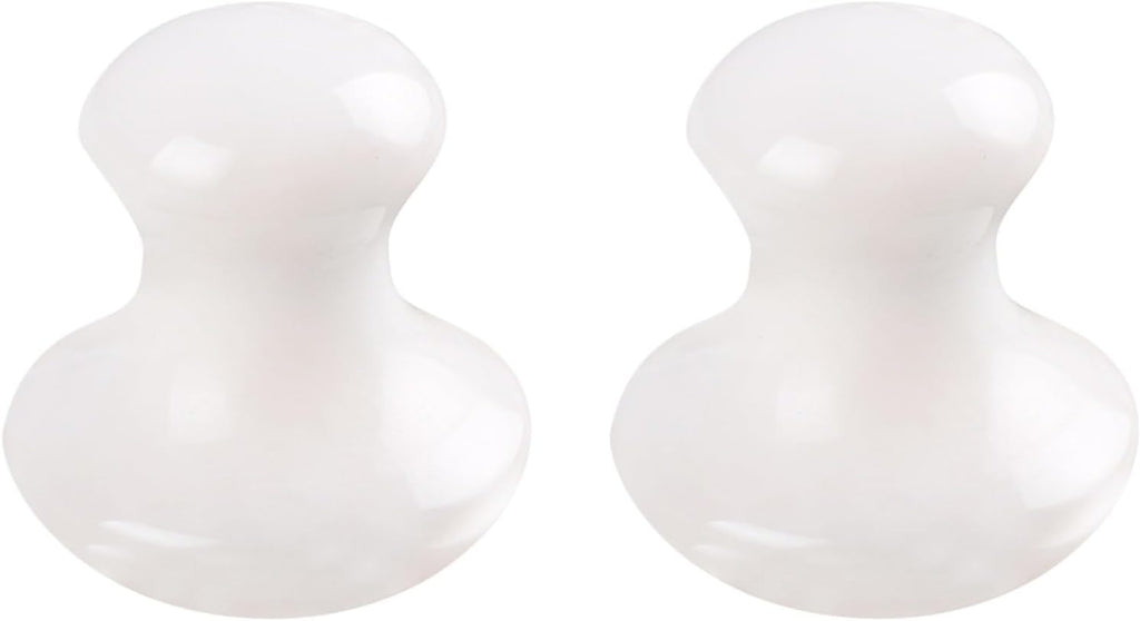 Uonlytech Spa Energy Round Jade Massage Mushroom Head Massager for Trigger Point Therapy Handheld Muscle Scraper Tool to Improve Circulation and Body Compact 3.1 Inch Size