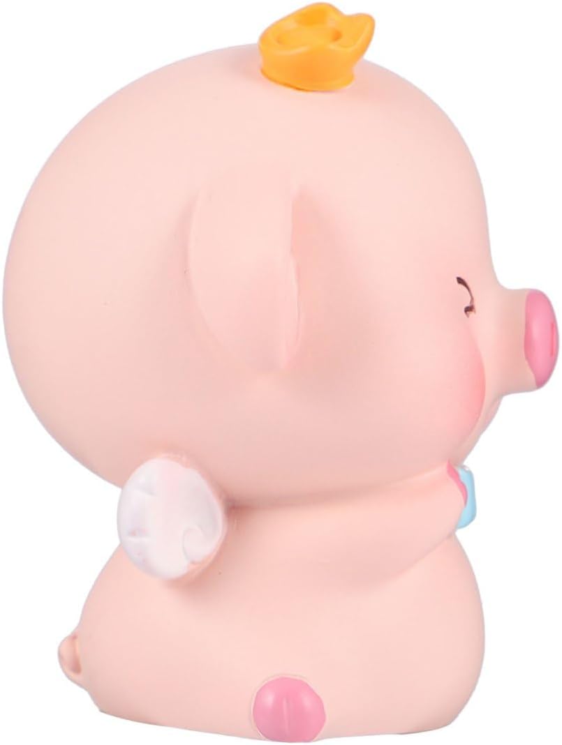Creative Resin Pig Ornament Decorative Figurine Cute Desktop Pig Home Decor Accessory Funny Cake Topper for Living Room Table Display