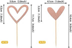 Rsstarxi 24 Pack Valentine's Day Cupcake Toppers Sweet Love Heart Cupcake picks Wedding Engagement Anniversary Cake Decorations for Valentine's Day Theme Bridal Shower Birthday Party Rose Gold