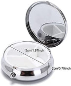TopHomer Pill Box 3 Compartment Pill Container Holder Small Case Portable Tablet Organizer Travel Pillbox for Purse & Pocket(Ladybug)