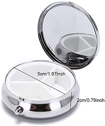 TopHomer Pill Box 3 Compartment Pill Container Holder Small Case Portable Tablet Organizer Travel Pillbox for Purse & Pocket(Ladybug)