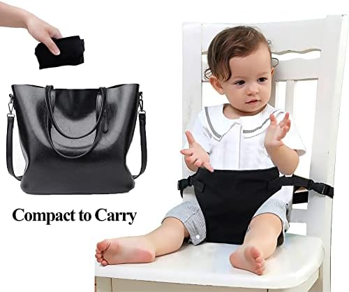 Baby Harness Seat for High Chair, Portable Feeding Seat Belt with Strap Toddler Safety Seat Belt Foldable Baby Booster Harness Belt for Restaurant Shopping Cart Travel
