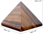 1.5inch Natural Pyramid Carved Chakra Healing Crystal Reiki Stone Gemstone Radiation Home Decor Decoration Crafts (Yellow tiger eye)