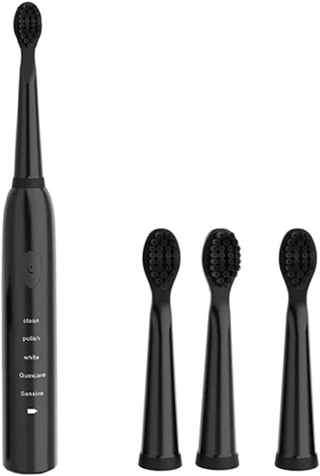 Electric Toothbrush with Replacement Brush Heads and Travel Case