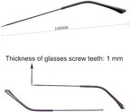 1 Pair Metal Frame Arms Legs Replacement Temple Arm for Eyewear Eyeglasses, Grey