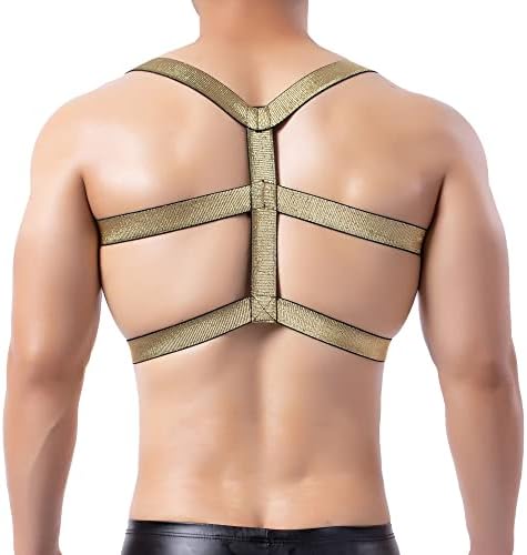 Mens Harness Belt Body Chest Elastic Halter Nylon Shoulder Strap Club Wear Costume