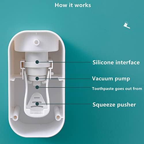 Automatic Toothpaste Dispenser Wall Mounted for Bathroom,Toothpaste Squeezer for Kids & Family Shower by Mr. Thumbs(1pc,Blue)