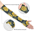 Floral Pattern Gardening Sleeves with Thumb Hole UV Sun Protection Farm Sleeves for Women Men