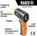 Klein Tools IR1 Infrared Thermometer, Digital Laser Gun is Non-Contact Thermometer with a Temperature Range -4 to 752-Degree Fahrenheit