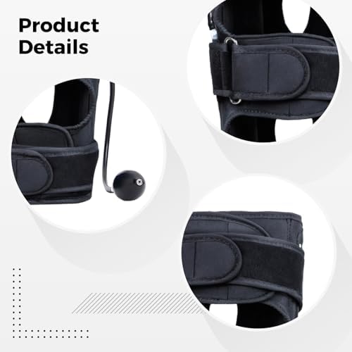 Adjustable O/X Leg Correction Belt for Adults, Air Pressure Posture Corrector, Bow Leg Straightener, Physical Traction, Black