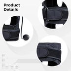 Adjustable O/X Leg Correction Belt for Adults, Air Pressure Posture Corrector, Bow Leg Straightener, Physical Traction, Black