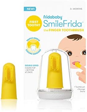 Frida Baby Baby's First Finger Toothbrush with Storage Case, 3 Months and Up, 1pk