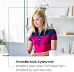 Readerest Blue Light Blocking Glasses – Computer Eyewear, UV Protection, Eye Strain & Glare Reduction, Lightweight Frame