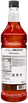 Monin Syrups Wild Strawberry Syrup, 1 liter
