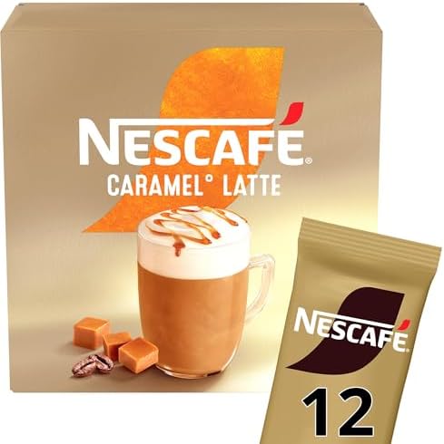 NESCAFÉ Caramel Latte x12 Instant Coffee Sachets (Pack of 6, Total 72 Sachets)