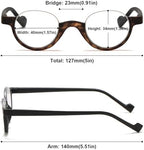 Retro Half Frame Reading Glasses Half Moon Semi Rimless Readers Vintage Round Oval Eyeglasses Men Women