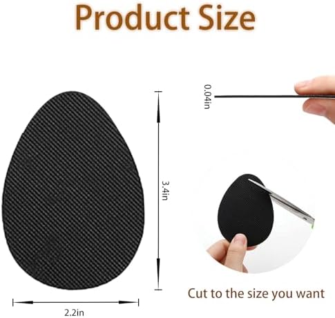 Non Slip Shoe Pads for Bottom of Shoes Sole Protector for High Heels Adhesive Shoe Sole Protectors Anti Slip Shoe Grips Noise Reduction Cushion High Heel Noise Reduction for Women Men (Black+Beige)