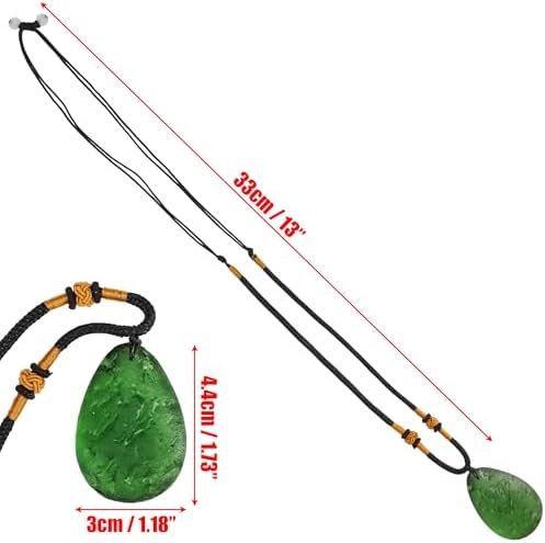 Moldavite Crystal Necklace Jewelry, Irregular Green Glass Necklace Czech Gemstone for Men Women, Unique Natural Healing Stone Meteorite Pendant, Adjustable Handmade Rope Chain, Citrine Energy Gift
