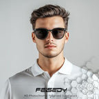 FEISEDY Retro Photochromic Classic Polarized Sunglasses for Women Men Trendy Style Vintage Sunnies B1123