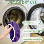 8 Pack Purple Microfiber Mop Pads - Reusable Washable Refills for Wet & Dry Floor Cleaning - Fits Most Standard Mops - Household Cleaning Pads