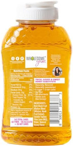 Wholesome Yum Zero Sugar Honey Substitute (Keto) - Natural Sugar Free Honey Alternative With Monk Fruit & Allulose - Zero Net Carbs, Non GMO, Gluten Free, No Aftertaste (11 oz)