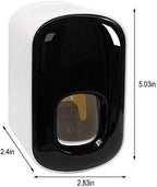 Toothpaste Dispenser,Automatic Toothpaste Squeezer Fit for Kids and Adults,Hands Free Wall Mounted Toothpaste Holder With Self-stick Sticker,Punch-Free Toothpaste Squeezer For Famliy Bathroom(Black)