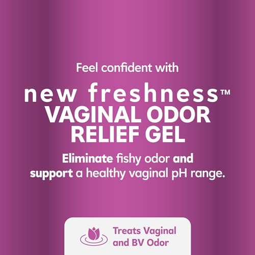 New Freshness Vaginal Odor Relief Gel for Odor Associated with Bacterial Vaginosis, Prefilled Vaginal Suppositories with Gel, 7 Ct