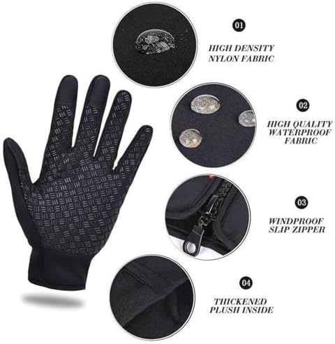 Waterproof & Windproof Thermal Non-Slip Gloves, 2025 New Winter Touchscreen Glove