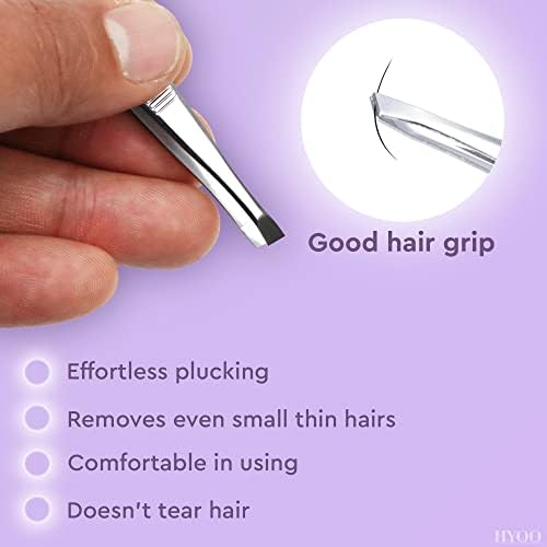 12 Pcs Eyebrow Tweezers for Women - 3.5" Stainless Steel Tweezers for Women Facial Hair with Heart Clamps, Effortless Eyebrow Plucking & Ingrown Hairs - Compact Size for Browists & Beauty Enthusiasts