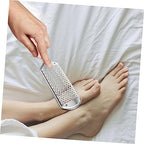 Housoutil 3pcs Stainless Steel Foot File for Callus Removal Pedicure Tool for Exfoliating Dead Skin Hanging Design for Easy Storage Safe and Painless Foot Scrubber Light