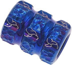 EDC Blue Titanium Lanyard Beads for Knives, Small Hand Carving Tools Knife Cord Beads Paracord Metal Charms Accessories