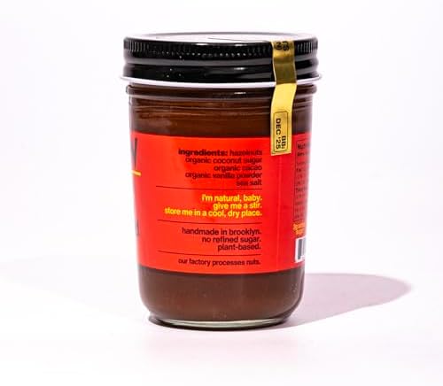 Fine & Raw Hazelnut Butter Spread 8 Ounce – Clean Ingredients, Vegan, and Organic Hazelnut Spread (Dark Chocolate Hazelnut)