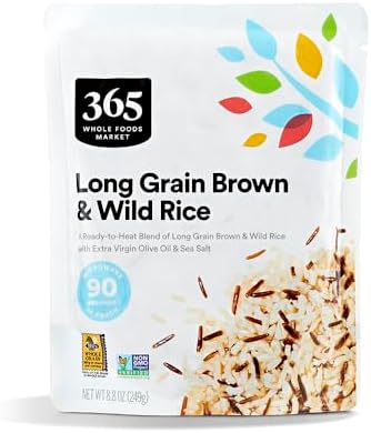 365 by Whole Foods Market, Long Grain Brown & Wild Rice, 8.8 Ounce, (Ready to Heat)