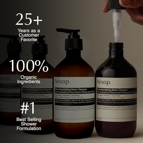 Aesop Eleos Nourishing Body Cleanser | Moisturizing Body Wash for Dry, Dehydrated Skin | Made with Shea Butter & Lavender Oil | 500 mL / 16.9 oz