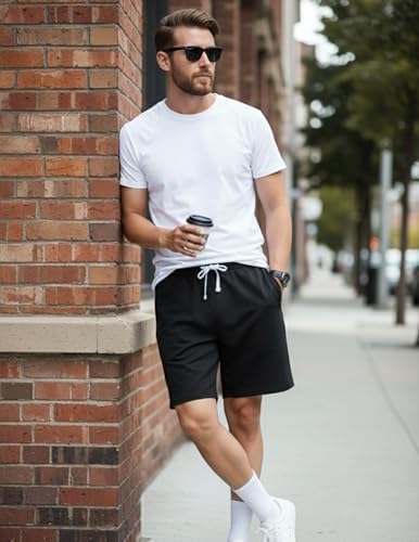 Liberty Imports 3 Pack Mens Sweat Shorts Athletic Casual Jogger Shorts with Zipper Pockets, Terry Performance Tech Activewear