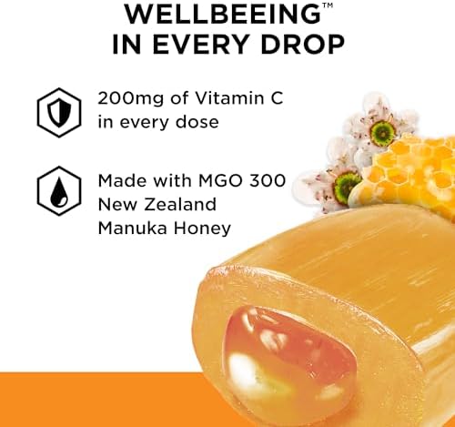 Manuka Doctor Cough Drops, Manuka Middles, 30 Drops (Pack of 1) Throat Lozenges Infused with Raw Manuka Honey, Vitamin C & Ginger for Immune Support, Helps Soothe Sore Throat
