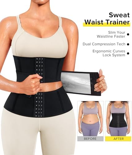 Junlan Waist Trainer for Women Shapewear - Tummy Control Waist Cincher Segmented Body Shaper