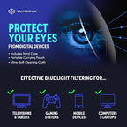 Computer Blue Light Glasses Men Blocking for Reading, Eye Strain Headaches and Blurry Vision | Blocker Gaming Glasses