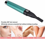 Yinhing Electric Eyebrow Trimmer,Portable Hair Remover Trimmer Painless Shaver Kit for Women Men Lips Armpit Leg Body,Battery Operated (Green)